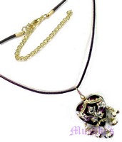 Lac pendant with Leather cord necklace - click here for large view